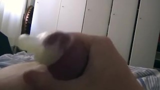 Another cum load into used condom