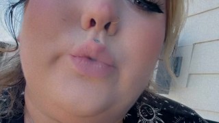 Smoking after a long day of packing.