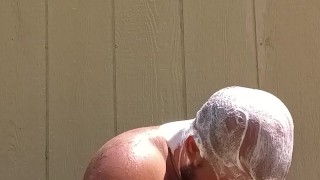 Outside showering