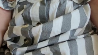 Hot Babe in Classic Dress giving Me Her Big Bouncing Boobs