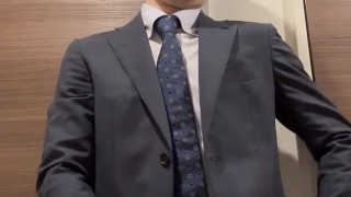 【オナlog】スーツリーマンの大量射精【ゲイ】