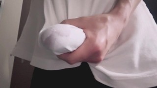 ♡勃起率No.1♡布越し手コキオナニー貫通射精！！！