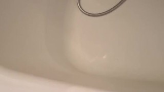 Handjob in bathroom