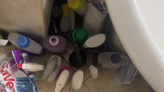 Cumming in the bathroom