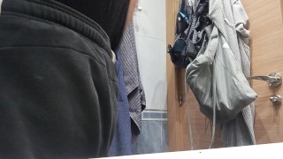 Getting Dressed After Coming Out of the Shower, I went to the Street with a Hard Cock and no Underwe