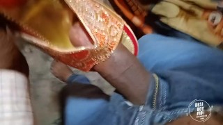 Indian boy masturbation cum on girls sandle