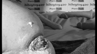 BIG dildo anal prolapse fuck whit huge anal cream load overflow...Hot!