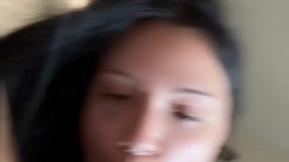 Teen snow bunny sucks bbc and gets ate