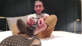 Premium preview - Step Gay Dad Series - The Wrong Door - Hotel footjob fiasco!