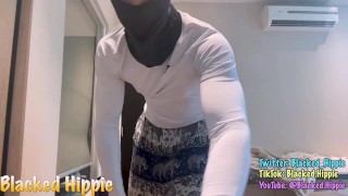 Blacked Hippie Masked Jock Strip Teasing and Flashing Big Ass & BBC Bulge through Pants