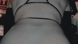 Femboy gagging and riding a dildo like a slut