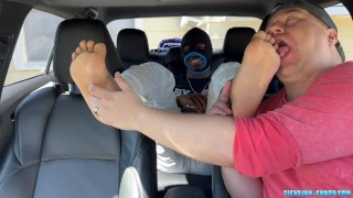 Shy Eddy Goes To A Snyft Ride With Matt To Get Foot Worship