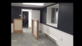 cumming inside orca wetsuit at door