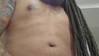 Sneaky standing masturbation