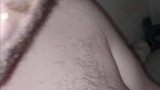 Cumming on Graham Crackers and eating them