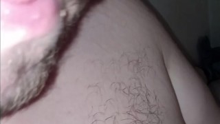 Cumming on Graham Crackers and eating them