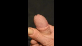 A small taste of my small dick cumming