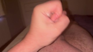 Double cumshot - used cum as lube to cum a second time