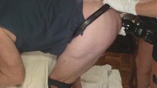 SUBMISSIVE HUSBAND-Pegging with huge knuckle dick