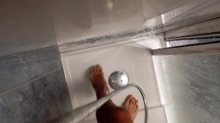 The Pig Shows You His Cumshot After Jerking Off And Takes A Shower For You