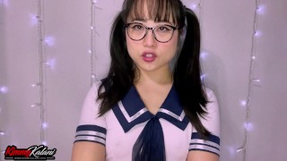 Don't Get Caught! Risky Fun with the Cute Asian Schoolgirl -ASMR HJ