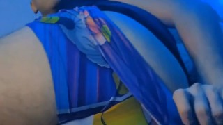 Cute boy shoves a dildo in his ass