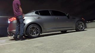 Had to piss while doing Uber - pissed on the car