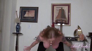 Aunt Judy's - Workin' Out with Busty Amateur MILF Denise and Her Big Natural Tits