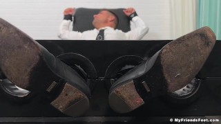 Tied Up Archer Croft Endures Tickles On His Size 8 Feet