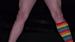 Jerking off in an empty car park in the middle of the winter night