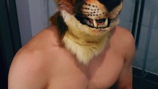 Mascot gets horny for his suit 💦 (fursuit)