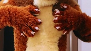 Mascot gets horny for his suit 💦 (fursuit)