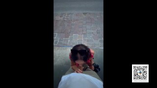 Date night went too well - blowjob on street! Tonny and Mia