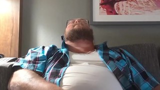 Bear working man solo masterbation punching balls intense cum shot