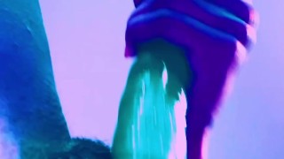 big squirt in gym tanning room fucking myself with 13 inch dildo