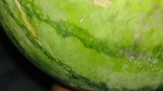 Follando una sandía salids