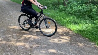 Persuaded a girl to blow job in the woods and cum in her mouth