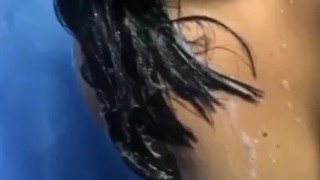 Masturbating in the shower with Dildo.