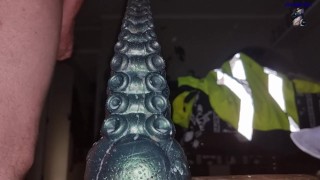 white kiwi bear gets Ika tentacle deep in ass closeup