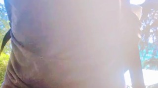 Just being a tease on my bike playing with my sausage
