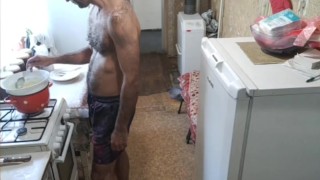 Just working in the kitchen