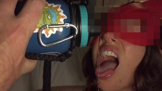 Dangerous takes a break from eating Tawny's ass to get a drink from Jack (slomo at end)