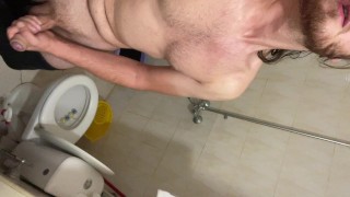 Using my cock in bathroom