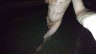 Pissing and walking naked in public
