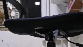 Ass fuck in office chair