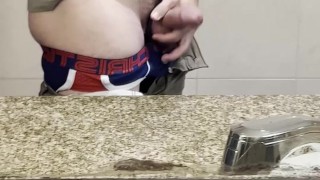 Edged for hours with cock ring, delayed at airport