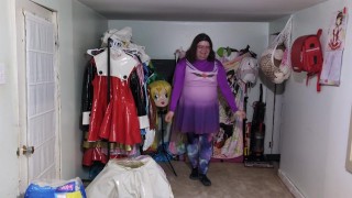 Espeon Cosplay Overtaken by Rubber Ditto, Gagged and Breathplay