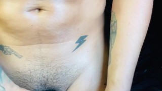 Cowboy jerking with a fleshjack