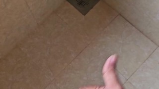 Asian black guy pissing and cum