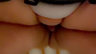 HUGE GUSHING SQUIRT Brother in law helps make a squirting mess in the garage